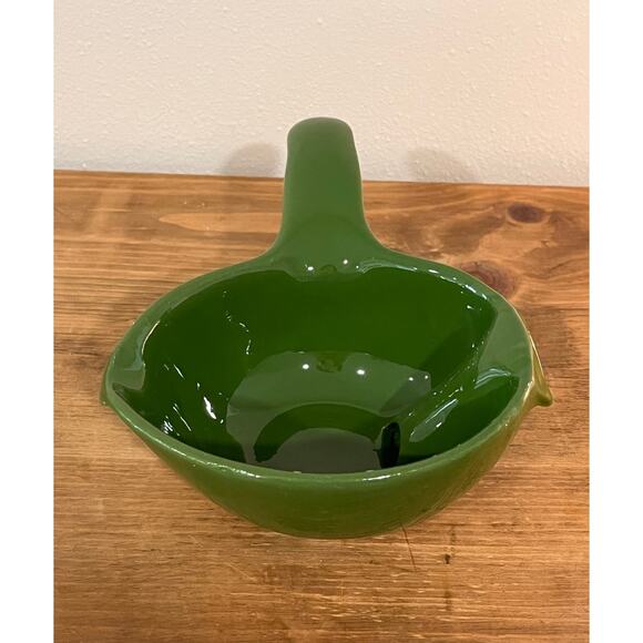 Vintage Cardinal China Green Gravy Separator Dual Spout Mid Century Pottery - Picture 2 of 9